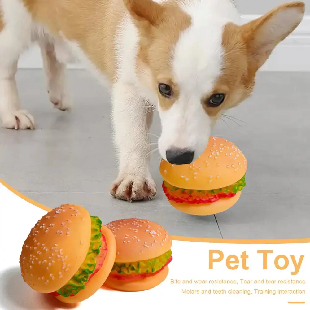 Wear-resistant Dog Toy Non-toxic Vinyl Hamburger Dog Toy Squeaky Pet Molar Plaything for Playtime Fun Entertainment for Dogs
Wear-resistant Dog Toy Non-toxic Vinyl Hamburger Dog Toy Squeaky Pet Molar Plaything for Playtime Fun Entertainment for Dogs