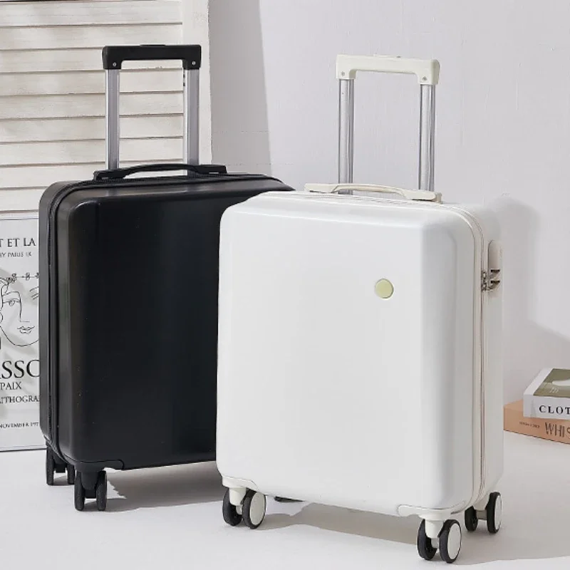 

Lightweight Rolling Luggage Travel Suitcase Fashion 18 20 Boarding Box Large Capacity Trolley Case Unisex Student Trunk Password