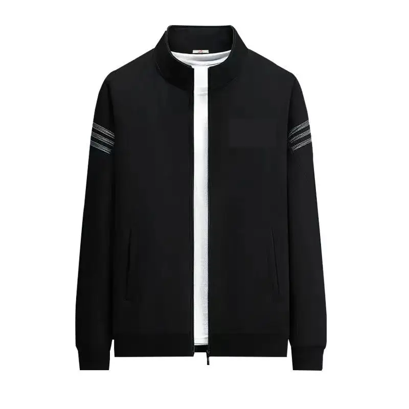 

Fashion Casual Sportswear Men's Autumn New Stand Collar Zippered Jacket Solid Color Casual Comfortable Versatile Jacket