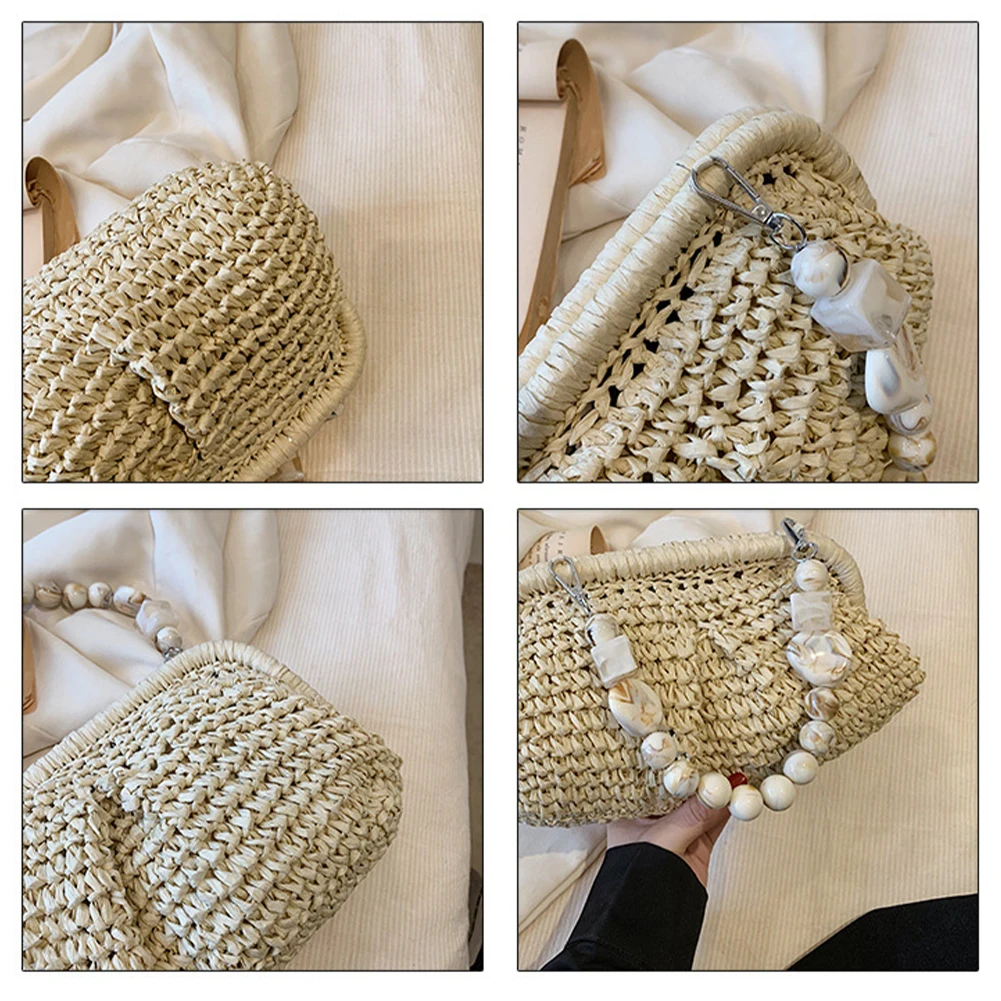 Boho Beaded Straw Crossbody Clutch - Summer Essential 14 Sc6966a52e73c4985b61cdd679c95a141F