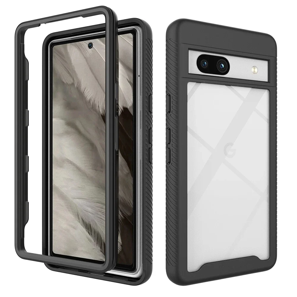 

TPU/PC Sky Case for Google Pixel 7A / Pixel 7 Pro Crystal Clear Funda Capa Rugged Hybrid Shockproof Shell Heavy Duty Phone Cover
