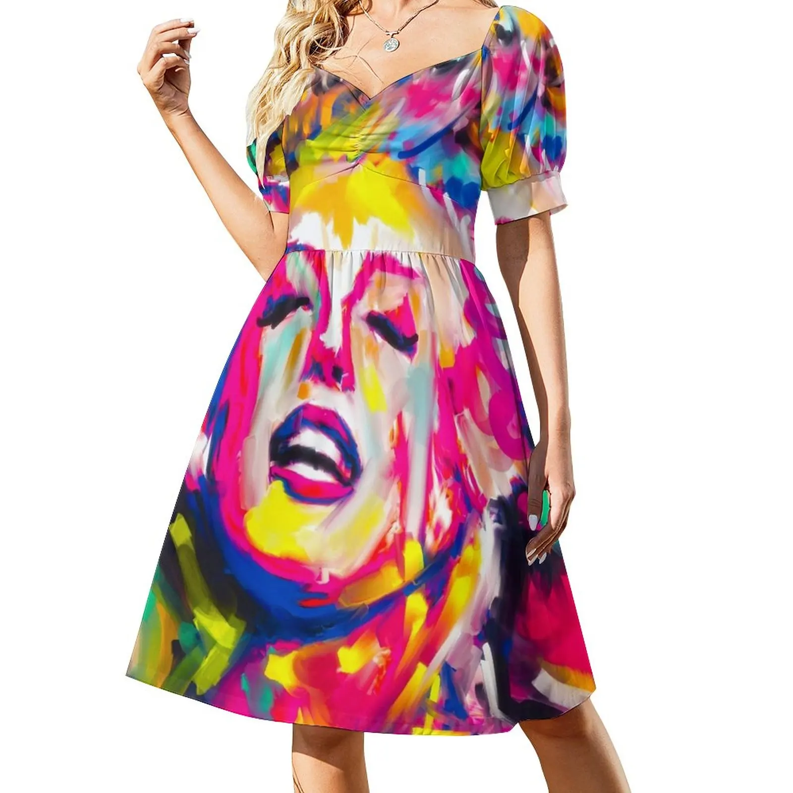 Акриловое платье Marylin Monroe без рукавов, платья для выпускного летнего платья 
Акриловое платье Marylin Monroe без рукавов, платья для выпускного летнего платья