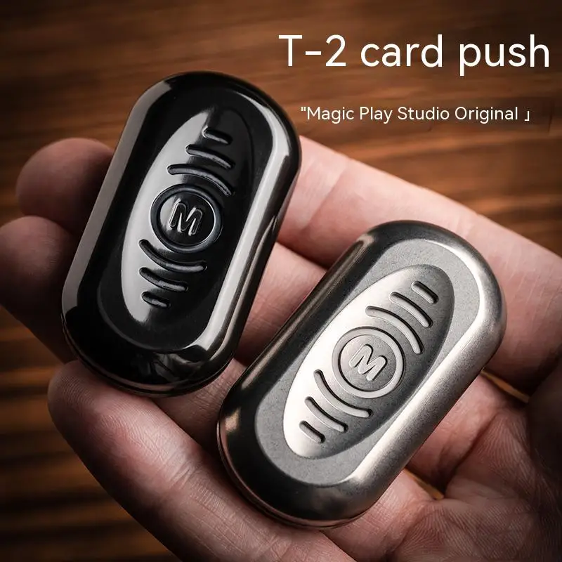 

WANWU-EDC T-2 Push Snapping Cards T2 Magic Play Snapping Coins Fingertip Gyro Metal Stress Reliever Rhythm Toys EDC