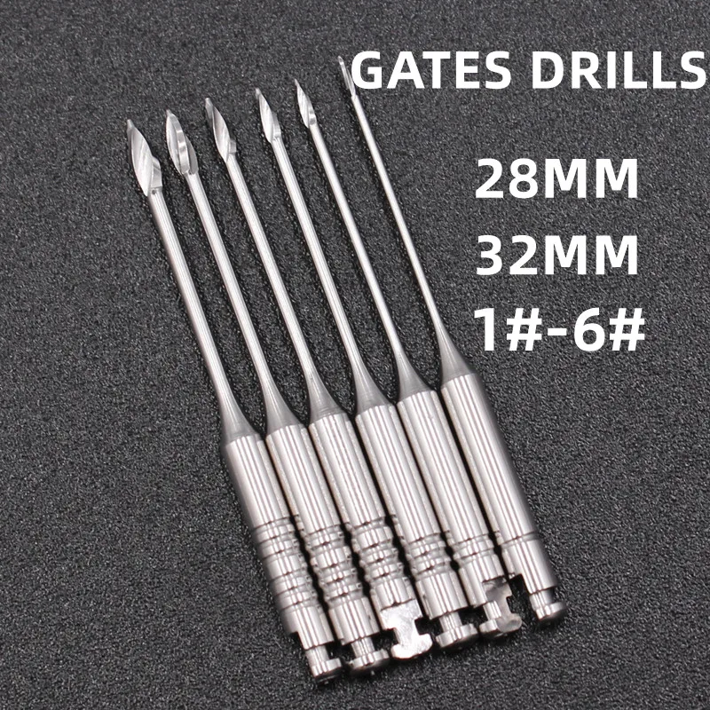 

6pcs/pack Dental Endodontic Gates Drill Glidden Burs Drills 28mm & 32mm Endo files gate Reamers Dentist Materials