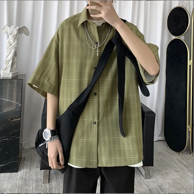 Клетчатая Мужская рубашка с коротким рукавом
Клетчатая Мужская рубашка с коротким рукавом