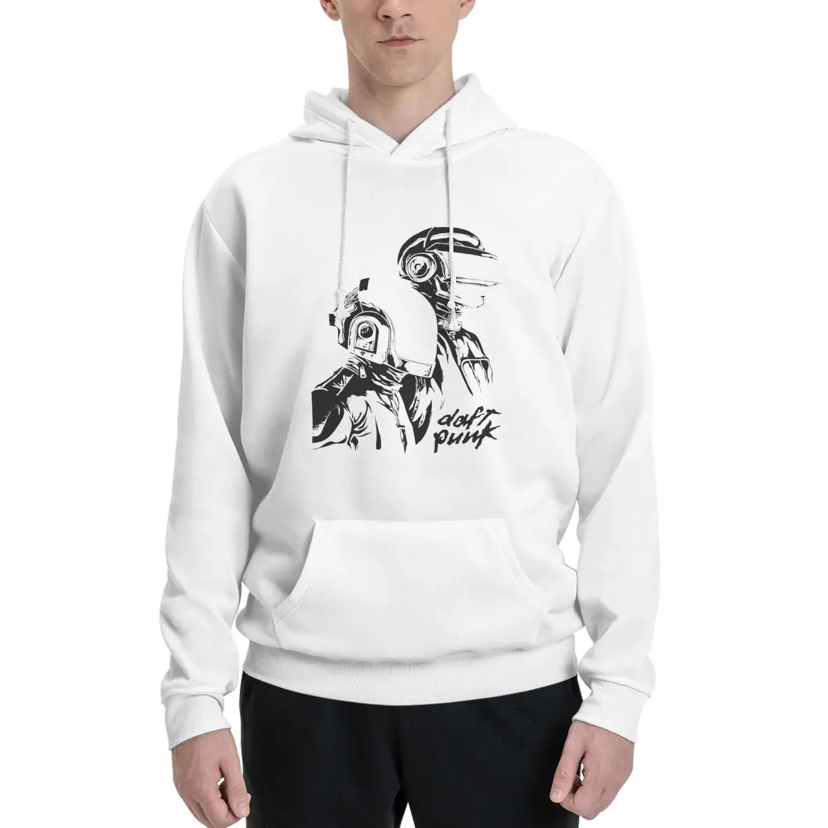 

Свитер Daft в стиле панк, ретро, музыка, основные пары, бархатный свитер с капюшоном, милый пуловер для отдыха с капюшоном, новинка, винтажный