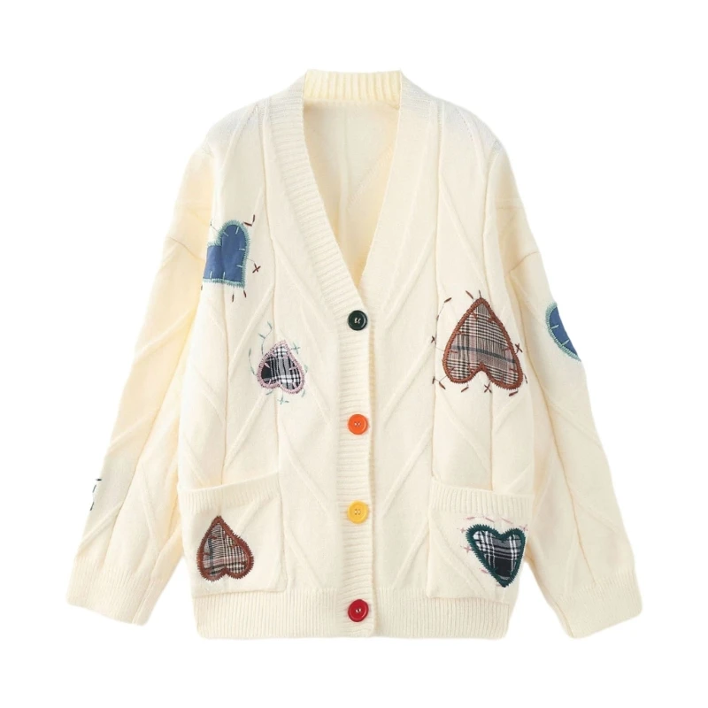 White Knit Cardigan with Heart Pattern Long Sleeve Outerwear Coat Must Have for Fashionable Women Dropship
White Knit Cardigan with Heart Pattern Long Sleeve Outerwear Coat Must Have for Fashionable Women Dropship