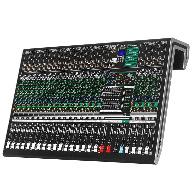 Professional portable Live Audio EQ14/18/22/26 Console Video DJ DSP Digital 24 channel Sound audio Mixer
Professional portable Live Audio EQ14/18/22/26 Console Video DJ DSP Digital 24 channel Sound audio Mixer