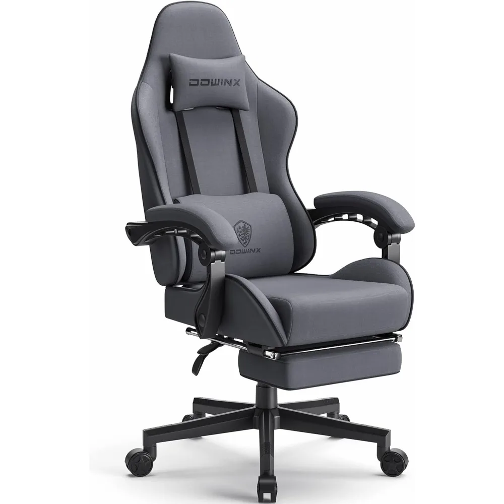 Gaming Chair with Pocket Spring Cushion, Massage Game Chair with Headrest, Ergonomic Computer Chair with Footrest 290LBS
Gaming Chair with Pocket Spring Cushion, Massage Game Chair with Headrest, Ergonomic Computer Chair with Footrest 290LBS