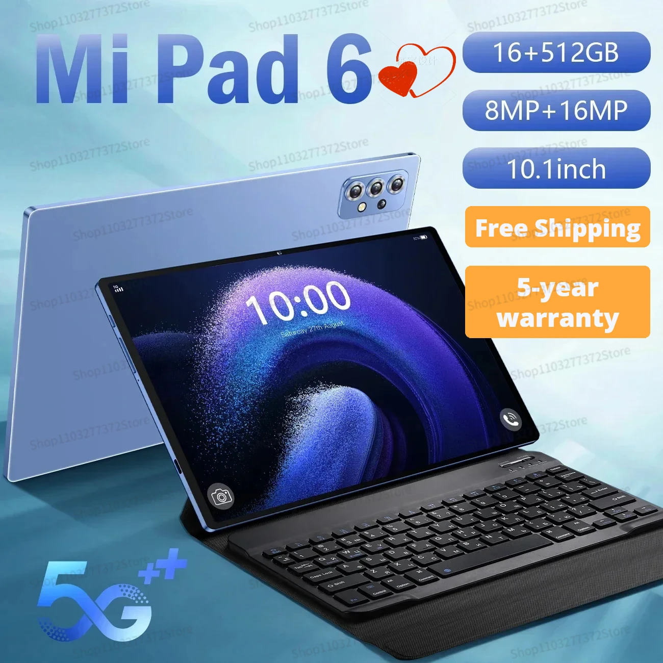 Global version MI Pad 6 HD large screen 10.1inch Xaiomi tablet Original Android 12 Popular mobile tablet phones unlocked tablet
Global version MI Pad 6 HD large screen 10.1inch Xaiomi tablet Original Android 12 Popular mobile tablet phones unlocked tablet