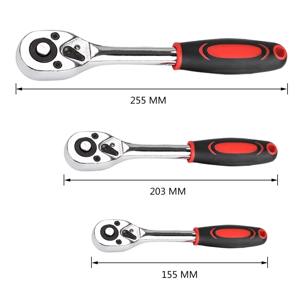 

Tool Wrench Telescopic Ratchet 24 Wrench Teeth Tools Ratchet Extending 1/4" Handle Plate 1/2"inch Wrench Ratchet 3/8" Socket