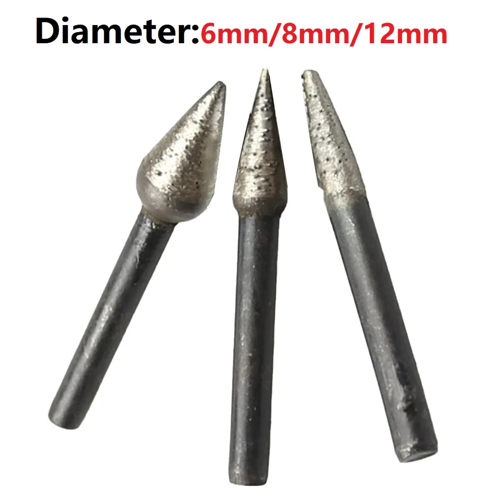 1Pcs 6/8/12mm Diamond Grinding Head Taper Sintered Abrasive Point For Stone Engraving/Electric And Air Grinder/Electric Drill
1Pcs 6/8/12mm Diamond Grinding Head Taper Sintered Abrasive Point For Stone Engraving/Electric And Air Grinder/Electric Drill
