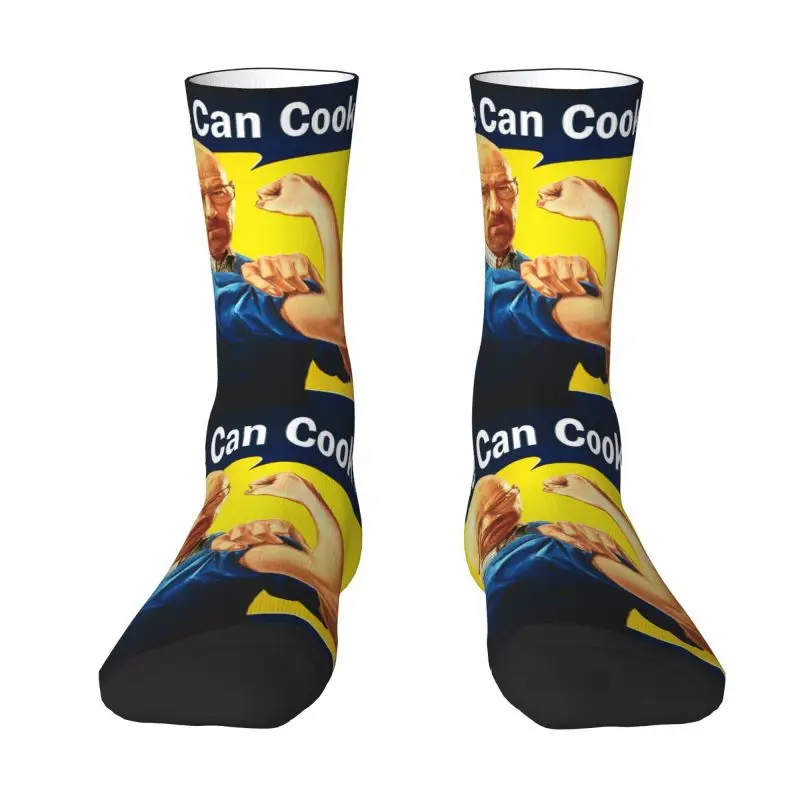 

Walter White We Can Cook It Mens Crew Socks Unisex Novelty Breaking Bad Heisenberg TV Spring Summer Autumn Winter Dress Socks