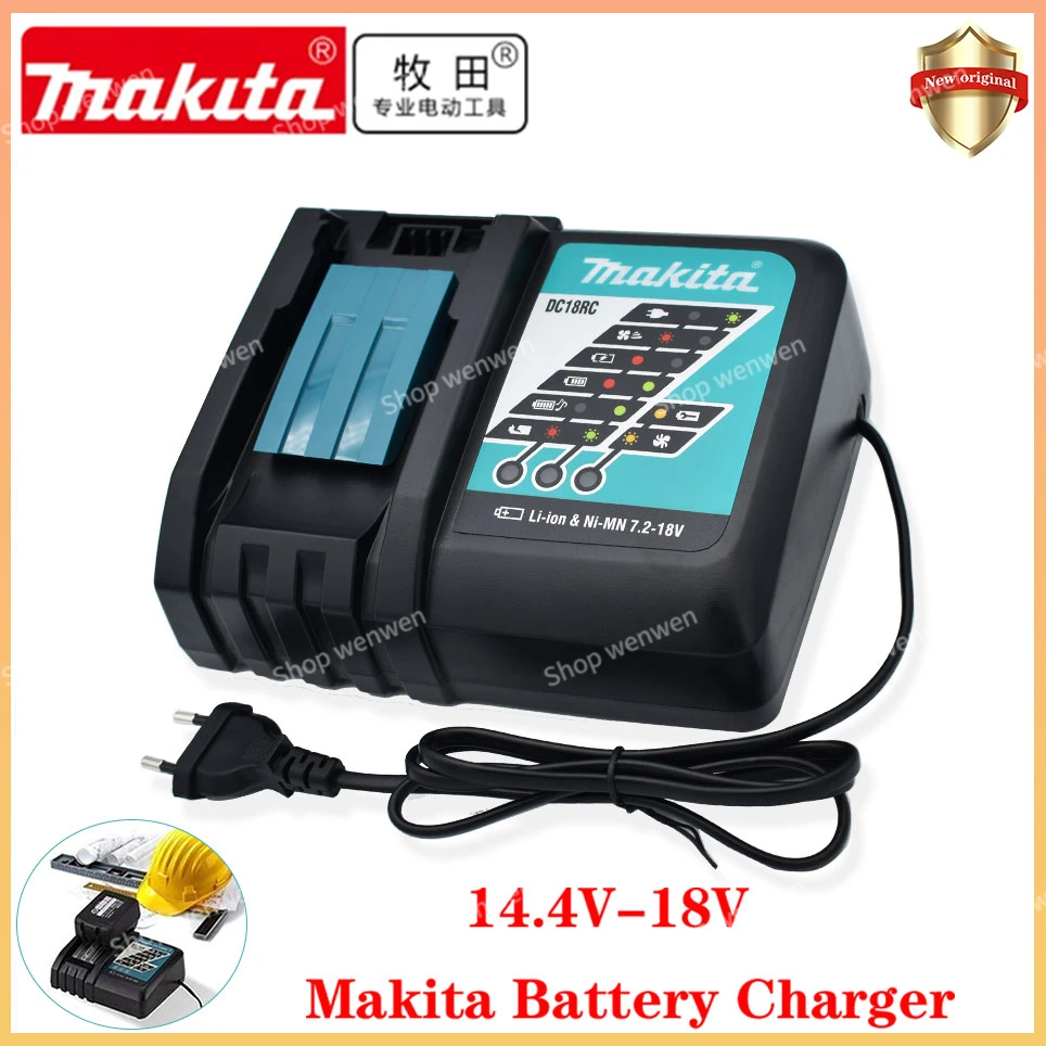 

Makita Original 14.4V-18V Charger DC18RC Battery Charger Makita 6000mAh Bl1830 Bl1430 BL1860 BL1890 Tool Power Charger