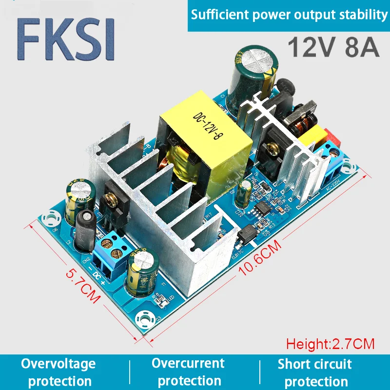 

FKSI AC 85-265V to DC 12V 24V 36V 48V step-down Transformer power supply 1A 2A 4A 6A 8A 9A switching power module for Repair