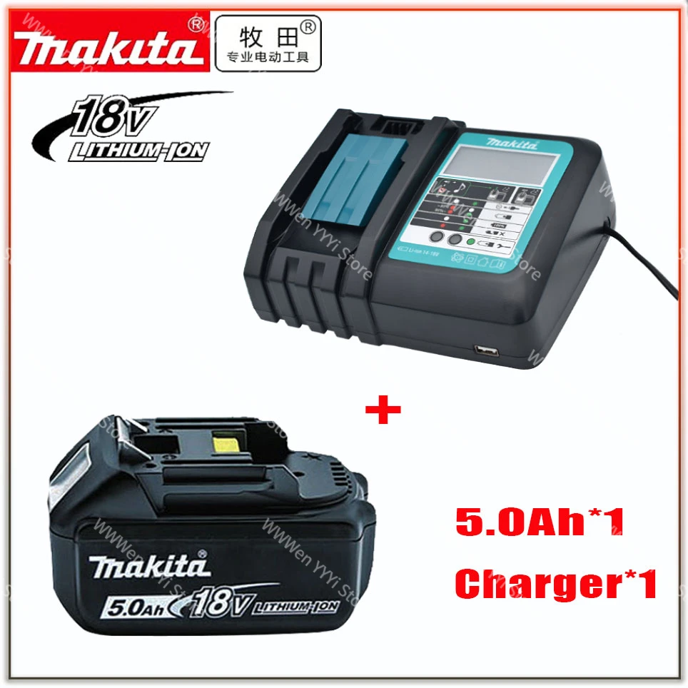 Original Makita Charger 18V 5.0Ah Makita Battery BL1830B BL1850B BL1850 BL1840 BL1860 BL1815 Replacement Lithium Battery
Original Makita Charger 18V 5.0Ah Makita Battery BL1830B BL1850B BL1850 BL1840 BL1860 BL1815 Replacement Lithium Battery