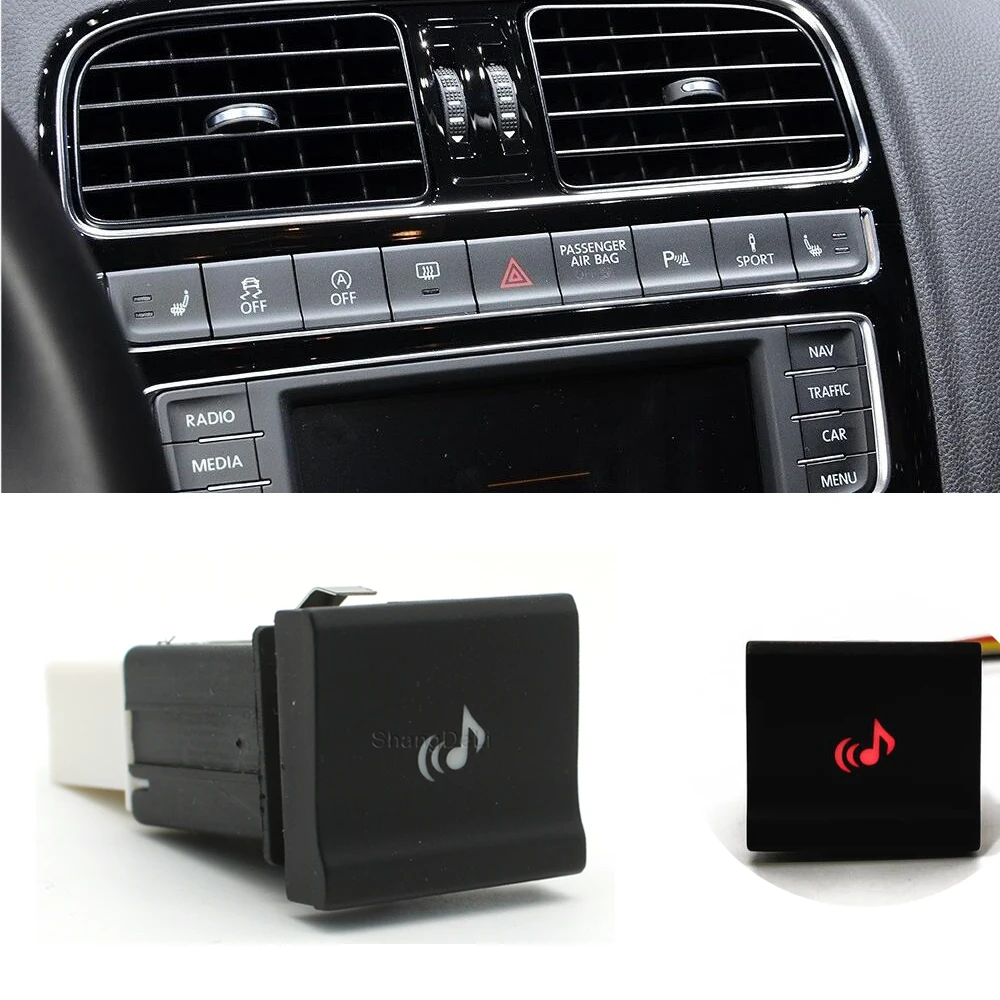 Car Red LED Light Music Switch Push Button Switch Auto Accessories for vw polo 6c 2014 2015 2016
Car Red LED Light Music Switch Push Button Switch Auto Accessories for vw polo 6c 2014 2015 2016