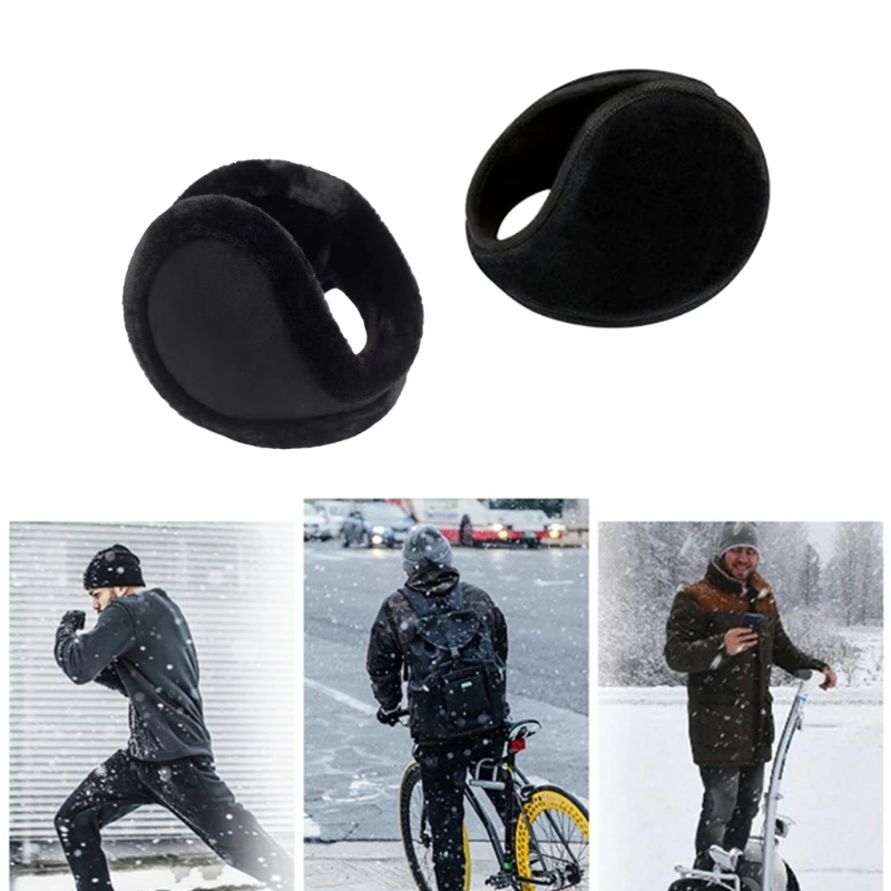 

B36D Thicken Plush Ear Muffs for Men Women Warm Ear Warmers Cold Weather Earmuff Breathable Ear Covers for Outdoor Activity
