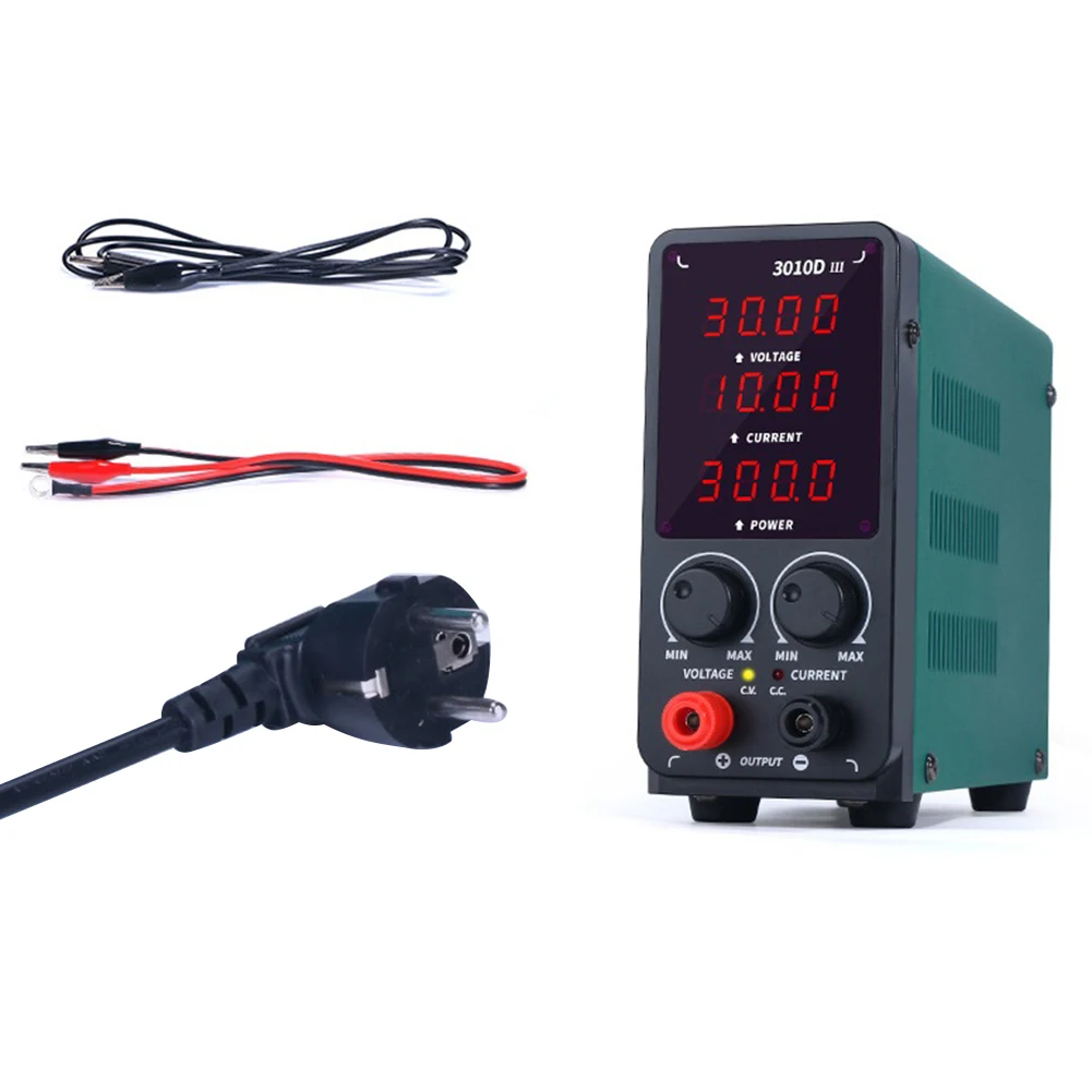 1set 3010D-III DC Laboratory Power Supply 30V 10A CC/CV Adjustable Bench Power Supply L195*W70*H157mm±5mm Electrical Equipment
1set 3010D-III DC Laboratory Power Supply 30V 10A CC/CV Adjustable Bench Power Supply L195*W70*H157mm±5mm Electrical Equipment