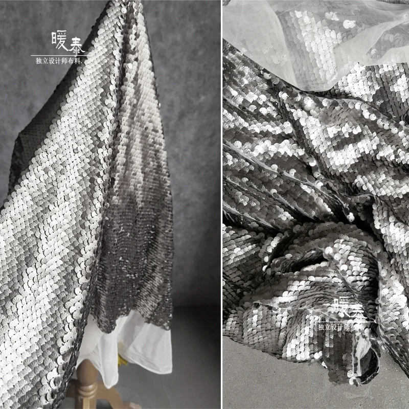 Silver Sequin Fabric for Diy Sewing Creative Embroidery Designer Performance Clothing Stage Background Scene Layout Cloth
Silver Sequin Fabric for Diy Sewing Creative Embroidery Designer Performance Clothing Stage Background Scene Layout Cloth
