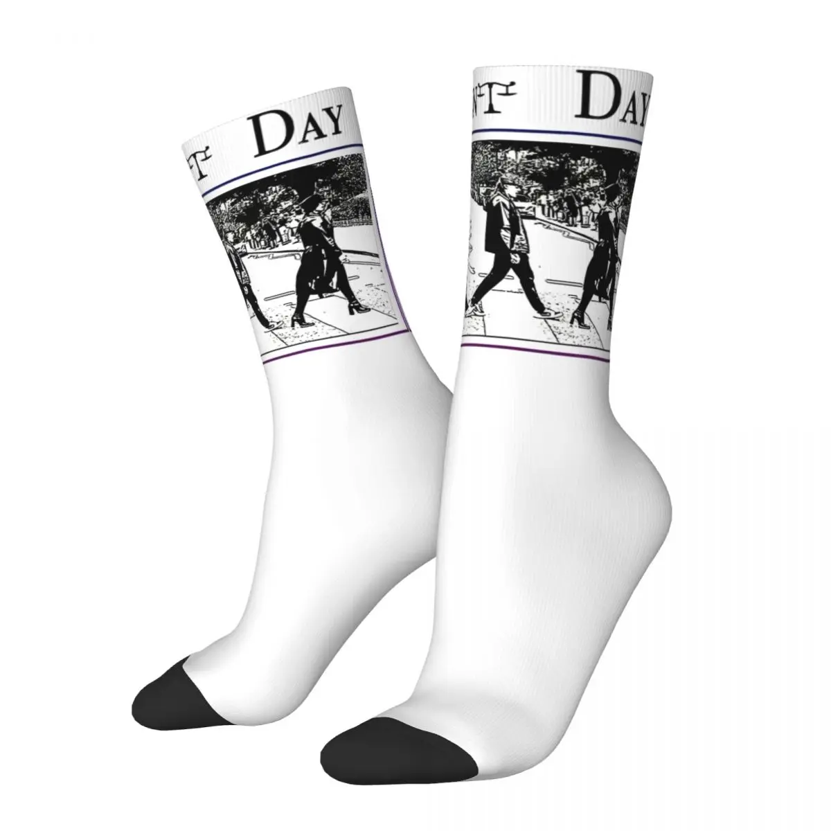 

Rhea Riple Judgment Day On Abbey Road Theme Design Socks Merch for Female Sweat Absorbing Stockings
