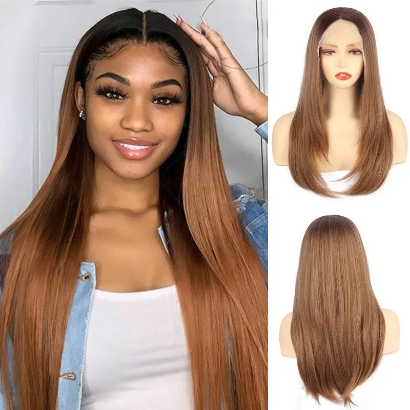 High Quality Chemical Fiber Wig 150 Density Front Lace HD Wig for Women Not Knotted 24 Inch Mechanism and Hand Weaving Wig
High Quality Chemical Fiber Wig 150 Density Front Lace HD Wig for Women Not Knotted 24 Inch Mechanism and Hand Weaving Wig
