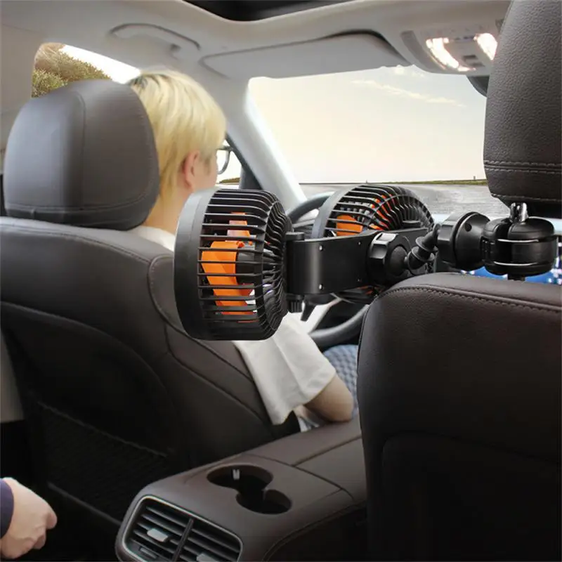 

Dual Head Innovative Convenient Universal Powerful Durable Compact Size Car Fan Adjustable Speed Ventilation Fan Auto Cooling