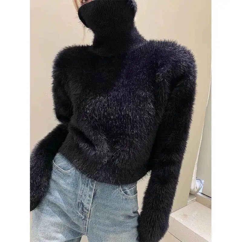 2023 New Autumn Winter Fake Mink Cashmere Turtleneck Pullover Sweater Elegant Fashion Casual Solid Long Sleeve Sweater V25
2023 New Autumn Winter Fake Mink Cashmere Turtleneck Pullover Sweater Elegant Fashion Casual Solid Long Sleeve Sweater V25