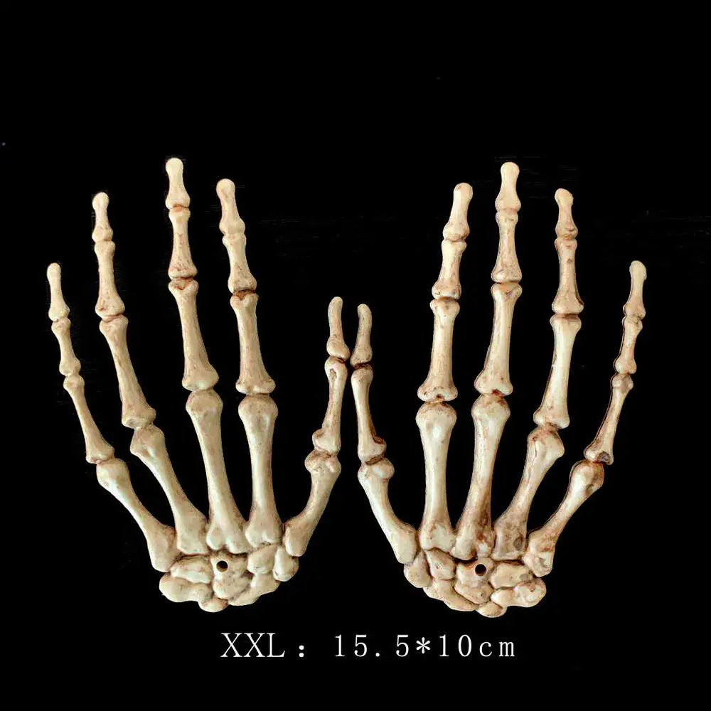 Halloween Scary Props Realistic Hands Skeleton Plastic Life Size Plastic Fake Human Hand Bone for Haunted House Decorations
Halloween Scary Props Realistic Hands Skeleton Plastic Life Size Plastic Fake Human Hand Bone for Haunted House Decorations