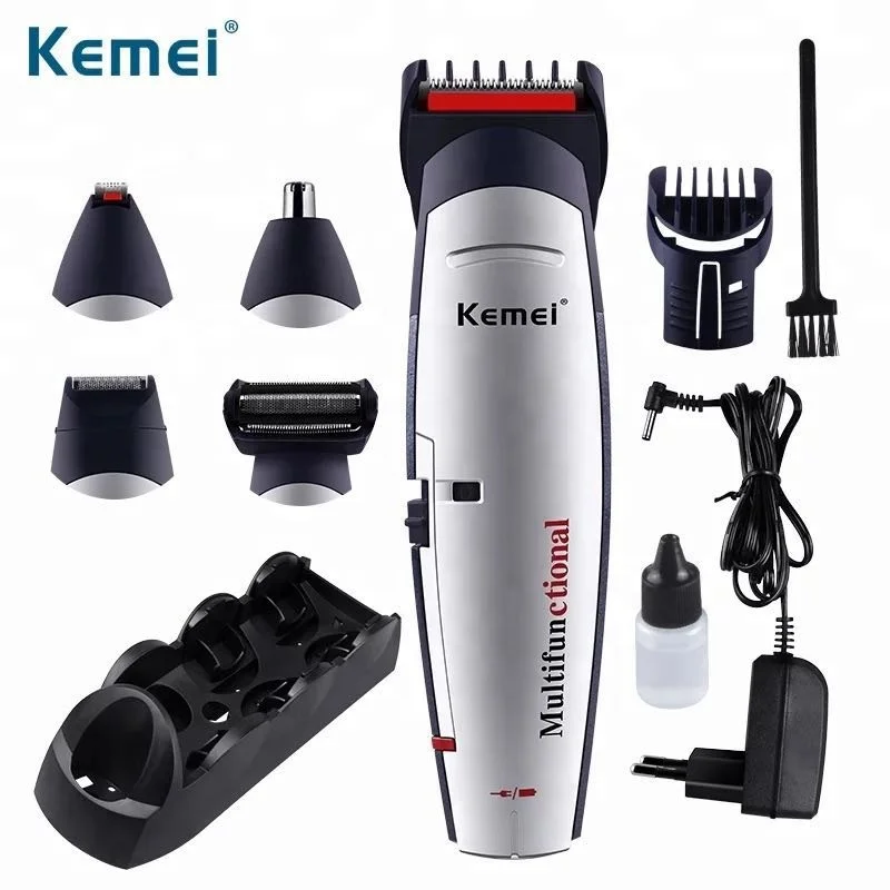 

Kemei Rechargeable Electric Hair Clipper KM-560 5 In 1 Hair Clipper Razor Nose Hair Trimmer Body