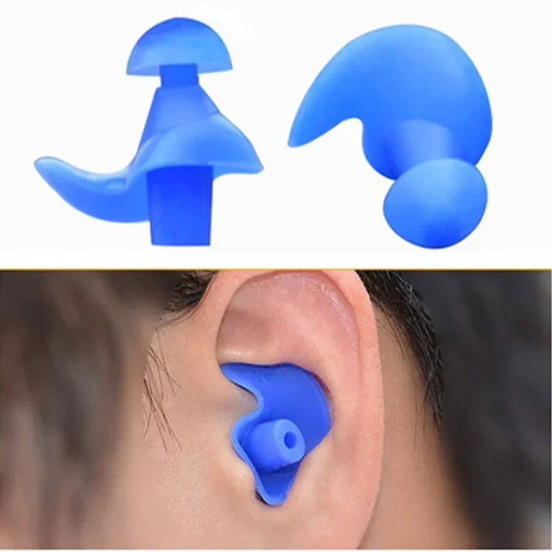 

1Pair Waterproof Swimming Earplugs with Box Soft Silicone Spiral Ear Plug Anti Noise for Sleeping Snoring Diving Accessories