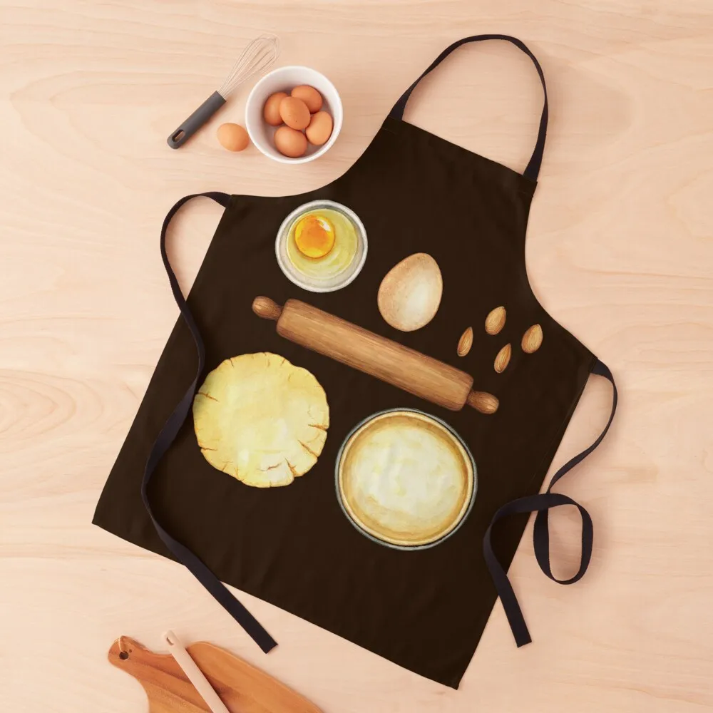 Baking Needs - Dough, Pastry, Egg, Almonds, Pan and Rolling Pin Apron chef kitchen clothes custom apron woman
Baking Needs - Dough, Pastry, Egg, Almonds, Pan and Rolling Pin Apron chef kitchen clothes custom apron woman