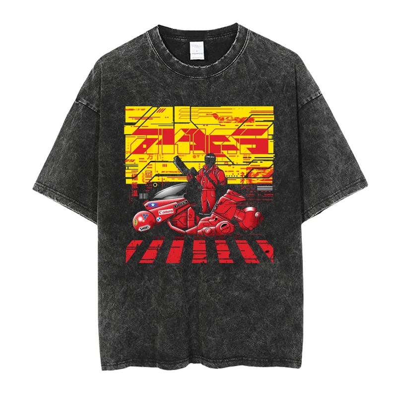 Tokyo Akira Men Washed T-shirt Short Sleeve Movie science fiction Manga Anime Hip Hop Shotaro Kaneda Tee Casual
Tokyo Akira Men Washed T-shirt Short Sleeve Movie science fiction Manga Anime Hip Hop Shotaro Kaneda Tee Casual