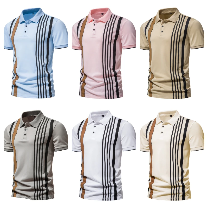 6 Colors! 2023 New Summer Men's Polo T-shirt Turn-down Collar Striped Breathable Fashion T-shirts Casual Tees Pro Choice
6 Colors! 2023 New Summer Men's Polo T-shirt Turn-down Collar Striped Breathable Fashion T-shirts Casual Tees Pro Choice