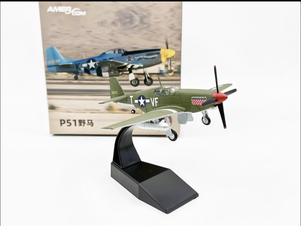 

AMER COM WWII USAAF P-51B Mustang "Shangri-La" 336th Fighter Squadron 1/72 Diecast Aircraft Airplane Model
