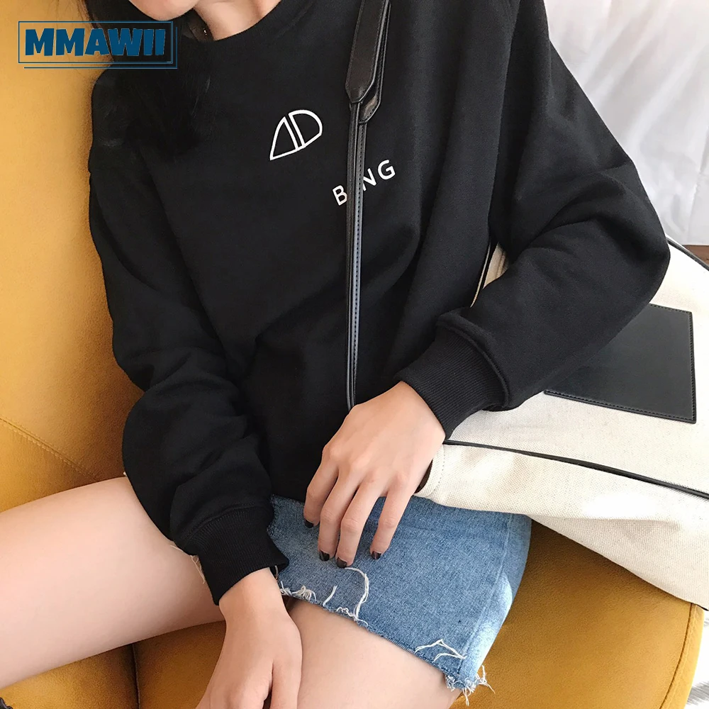 MMAWII Letter Print Simple Casual Women Sweatshirt 2023 Autumn Loose Long Sleeve Round Neck Classic Female Sweater Clothing
MMAWII Letter Print Simple Casual Women Sweatshirt 2023 Autumn Loose Long Sleeve Round Neck Classic Female Sweater Clothing