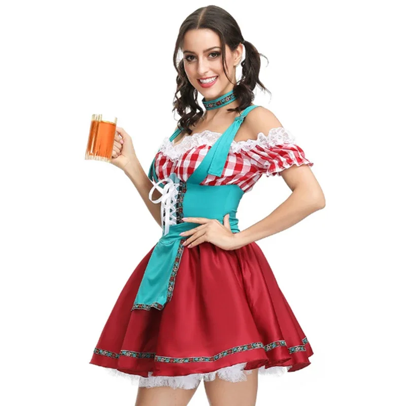 Dirndl Dress for Women Traditional German Bavarian Beer Girl Oktoberfest Costume Maid Cosplay Waitress Halloween Fancy Dress
Dirndl Dress for Women Traditional German Bavarian Beer Girl Oktoberfest Costume Maid Cosplay Waitress Halloween Fancy Dress