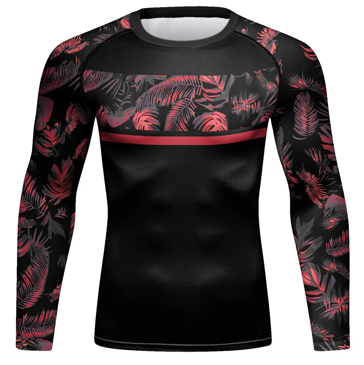 

Men's Compression Top Long Sleeve Baselayer Shirt Sports Tights T-Shirt Sport Wear Activewear Running Shirt（22468）