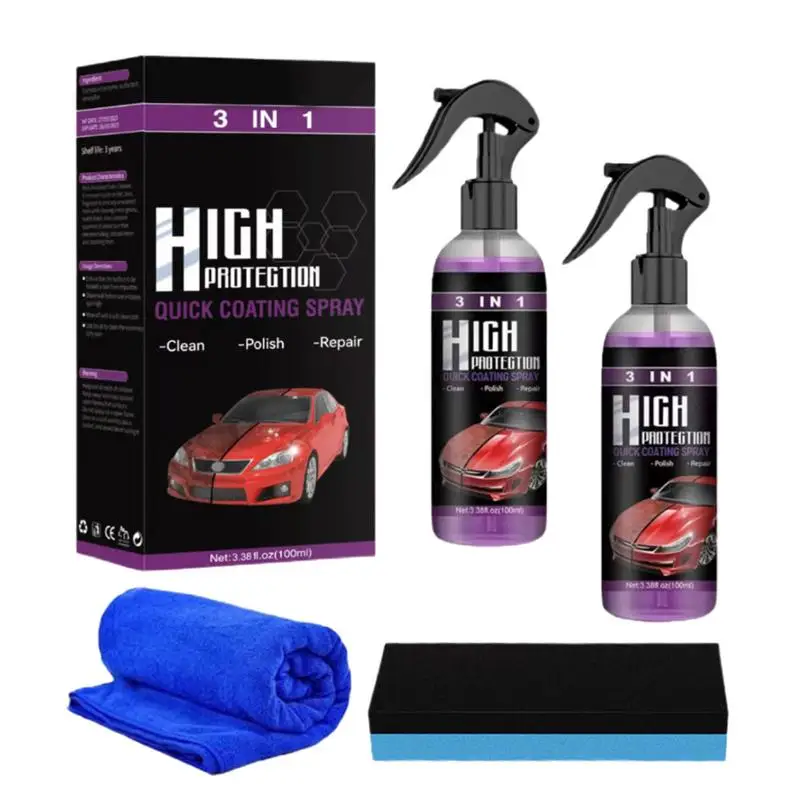 

Быстрое Автомобильное керамическое покрытие, восстанавливающее спрей, высокая защита 3 в 1, автомобильное покрытие, спрей, Водоотталкивающее средство для мытья и воска, гидрофобное верхнее покрытие