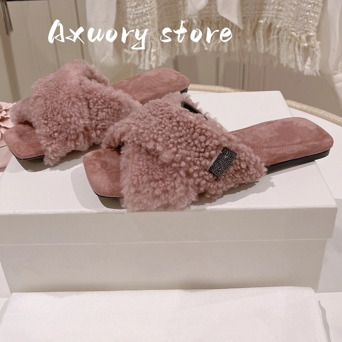 New Women Slippers Peep Toe Holiday Casual Shoes Female Flat Slides Comfy Wool Slippers Woman
New Women Slippers Peep Toe Holiday Casual Shoes Female Flat Slides Comfy Wool Slippers Woman