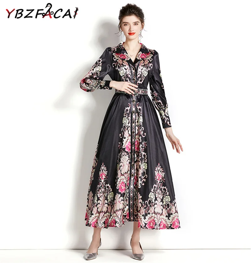 2022 Fashion Runway Printed Long Fall Dress Lady Suit Collar Long Sleeve Slim Swing Dress Luxury Party Black Dress Women Elegant
2022 Fashion Runway Printed Long Fall Dress Lady Suit Collar Long Sleeve Slim Swing Dress Luxury Party Black Dress Women Elegant