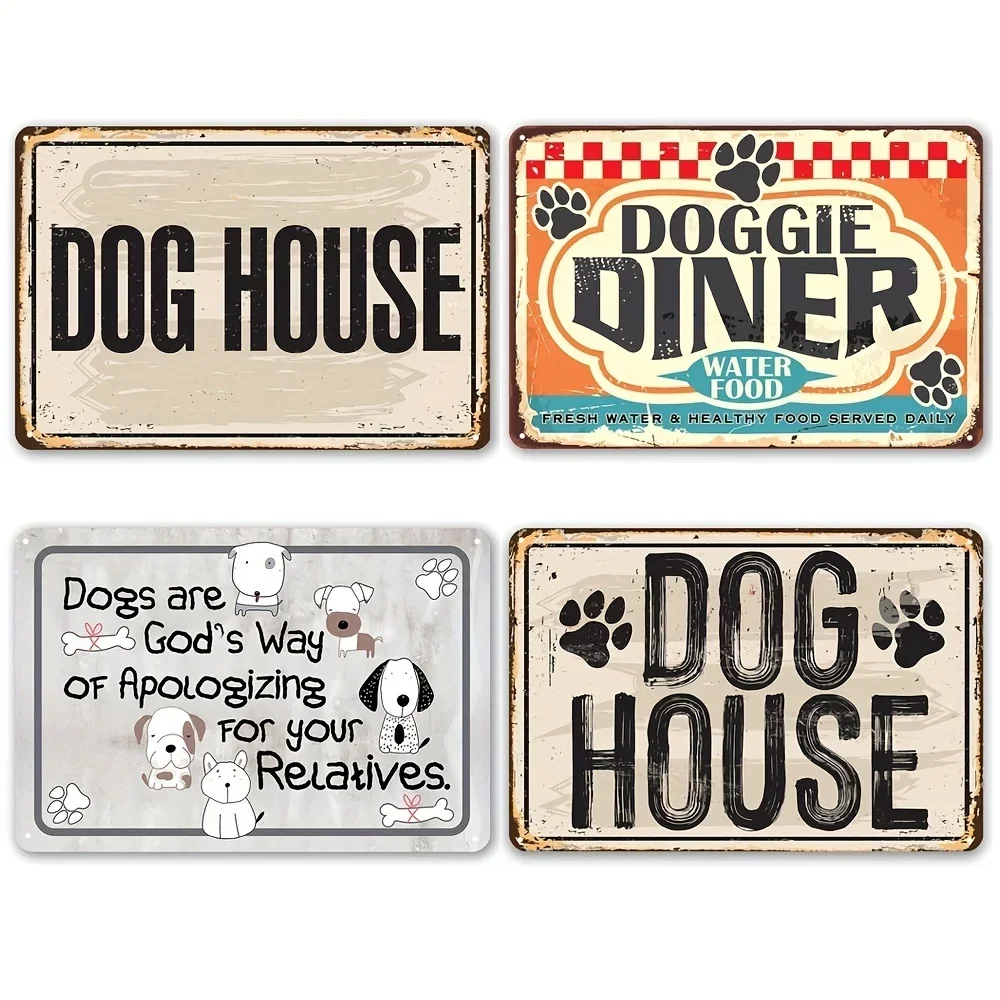 

Funny Metal Dog Signs - Perfect Gift for Dog Moms and Dog Lovers - Home Decor for Indoor and Outdoor Use wall decor posters