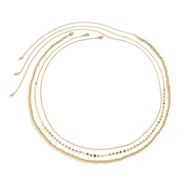 JOBody JOWaist-Ensemble de perles de ventre esthétiques vintage sexy pour femmes, Streetwear d'été, bijoux de corps à la mode, Y03, 3 pièces 2