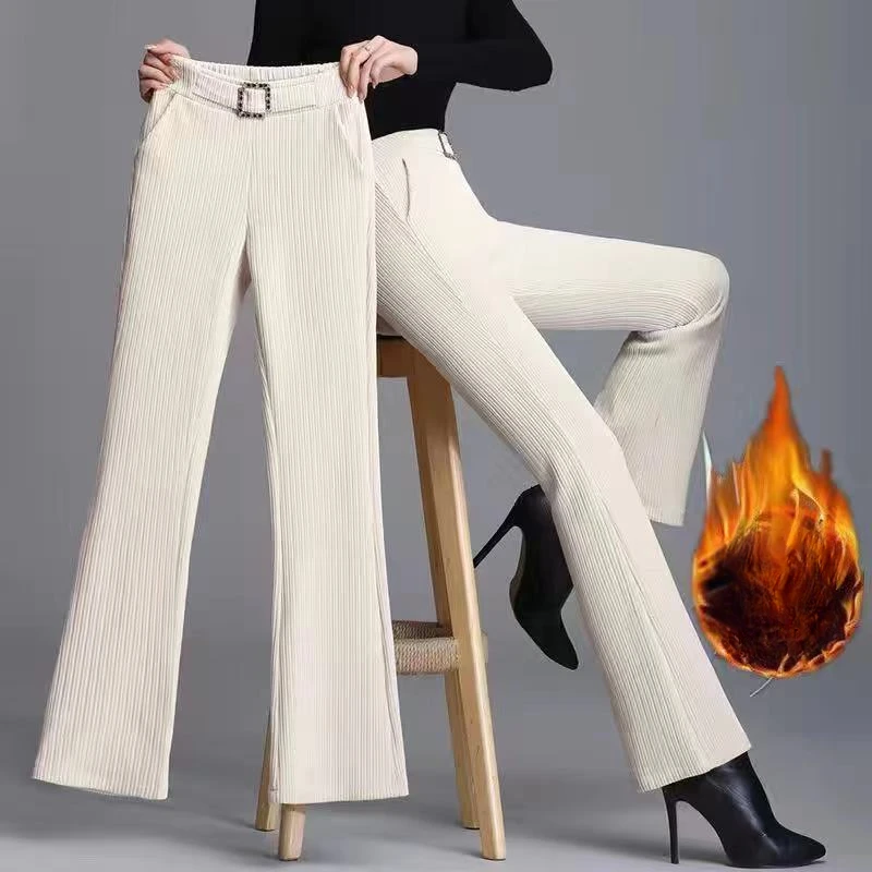 2024 Women's Autumn Winter New Thick High Waist Pants Female Plus Velvet Flare Pants Ladies Solid Color Pockets Trousers O632
2024 Women's Autumn Winter New Thick High Waist Pants Female Plus Velvet Flare Pants Ladies Solid Color Pockets Trousers O632