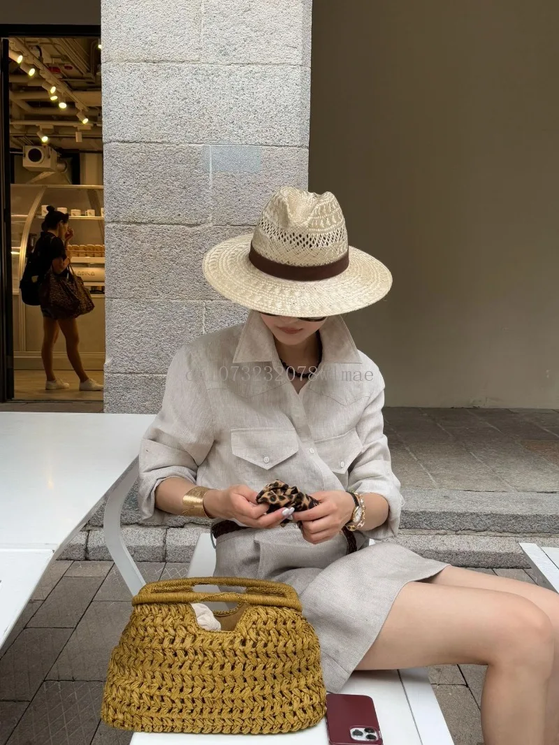 Luxury Handwoven Straw Tote with Rattan Handles 9 Sc6c0a389d7ea4dcb884dc1f86cbd6693O