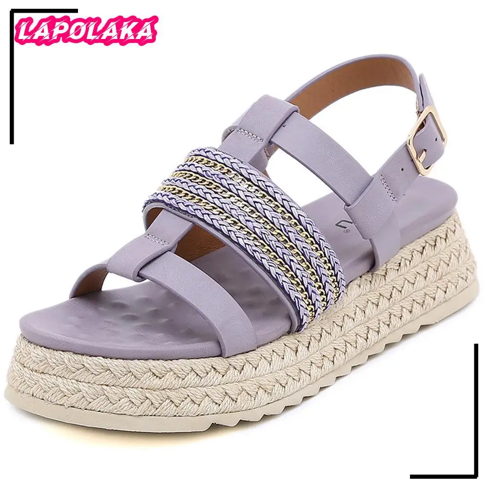 Женские сандалии на платформе, повседневные Эспадрильи на танкетке, для пляжа и отпуска, лето 2023
Женские сандалии на платформе, повседневные Эспадрильи на танкетке, для пляжа и отпуска, лето 2023