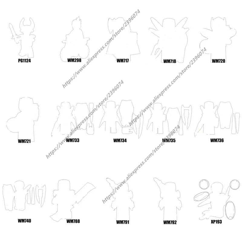 1PCS Action Figures Building Blocks toys PG1124 WM298 WM717 WM718 WM720 WM721 WM733 WM734 WM735 WM736 WM740 Series-140
1PCS Action Figures Building Blocks toys PG1124 WM298 WM717 WM718 WM720 WM721 WM733 WM734 WM735 WM736 WM740 Series-140