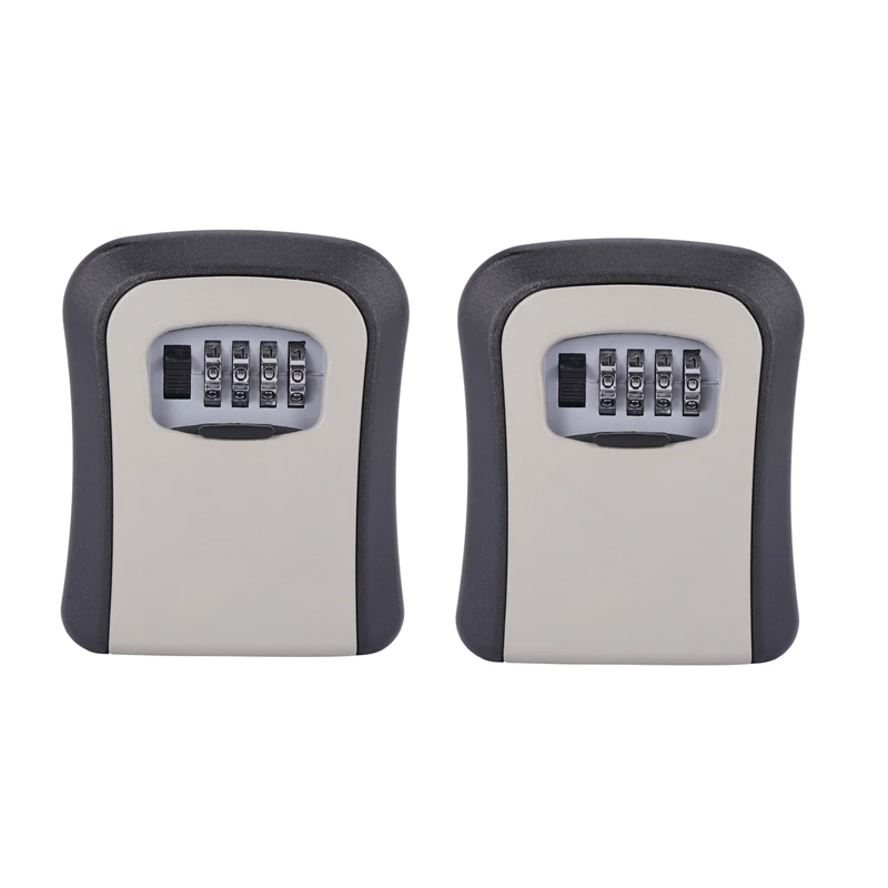 2X Key Lock Box Wall Mounted Aluminum Alloy Key Safe Box Weatherproof 4 Digit Combination Key Storage
2X Key Lock Box Wall Mounted Aluminum Alloy Key Safe Box Weatherproof 4 Digit Combination Key Storage