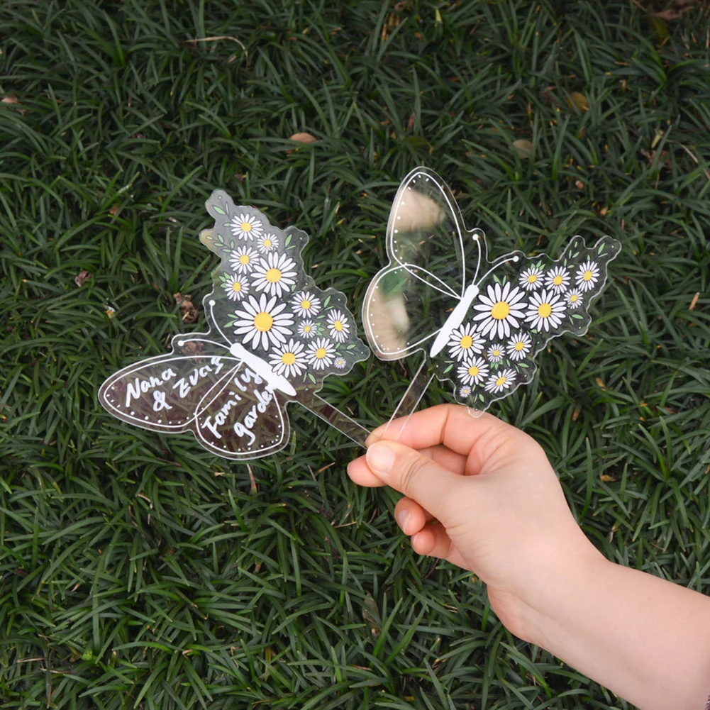 6pcs Label Sheets Transparent Acrylic Butterfly Ground Insertion Garden Flower Sign For Outdoor Pots Potted Plants Garden Decor
6pcs Label Sheets Transparent Acrylic Butterfly Ground Insertion Garden Flower Sign For Outdoor Pots Potted Plants Garden Decor