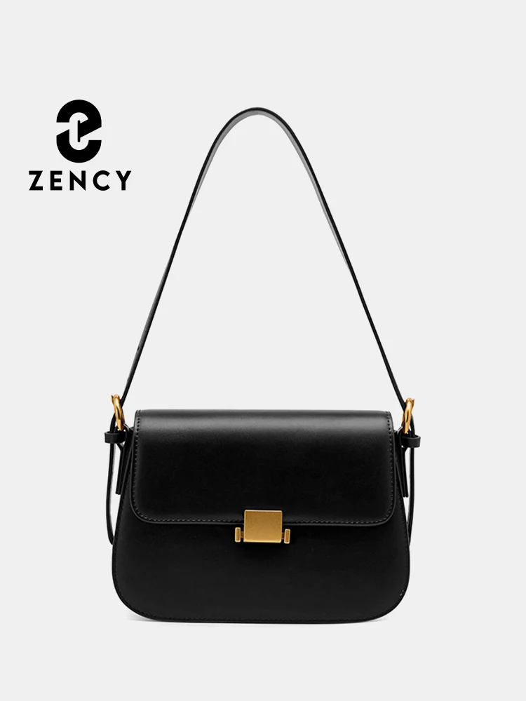 

Zency Premium Design Armpit Bag Women's Genuine Leather Handbag 2024 Spring Summer Fashion Square Bag Shoulder Crossbody Gift Ba